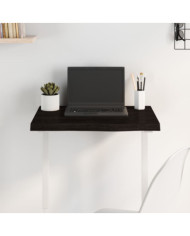 Dessus de table marron foncé bois chêne massif traité | Mobilier & Déco