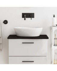 Comptoir de salle de bain marron foncé 60x60x2 cm bois traité | Mobilier & Déco