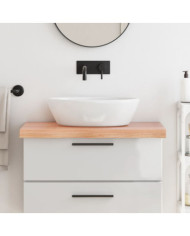 Comptoir de salle de bain marron 80x50x(2-6) cm bois traité | Mobilier & Déco