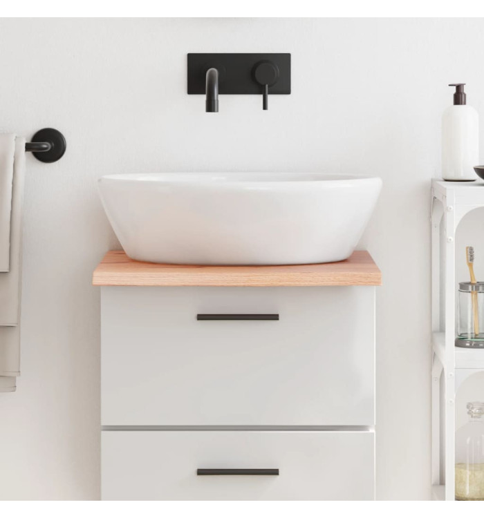 Comptoir de salle de bain marron clair 40x60x2 cm bois traité | Mobilier & Déco