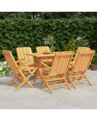 Ensemble à manger de jardin 7 pcs Bois de teck solide | Mobilier & Déco