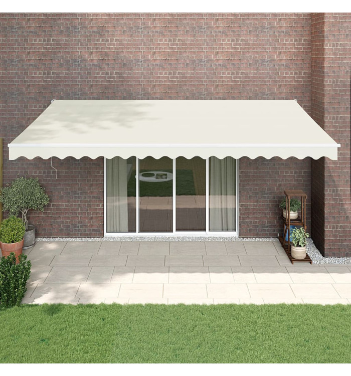 Auvent rétractable automatique crème 5x3 m | Mobilier & Déco