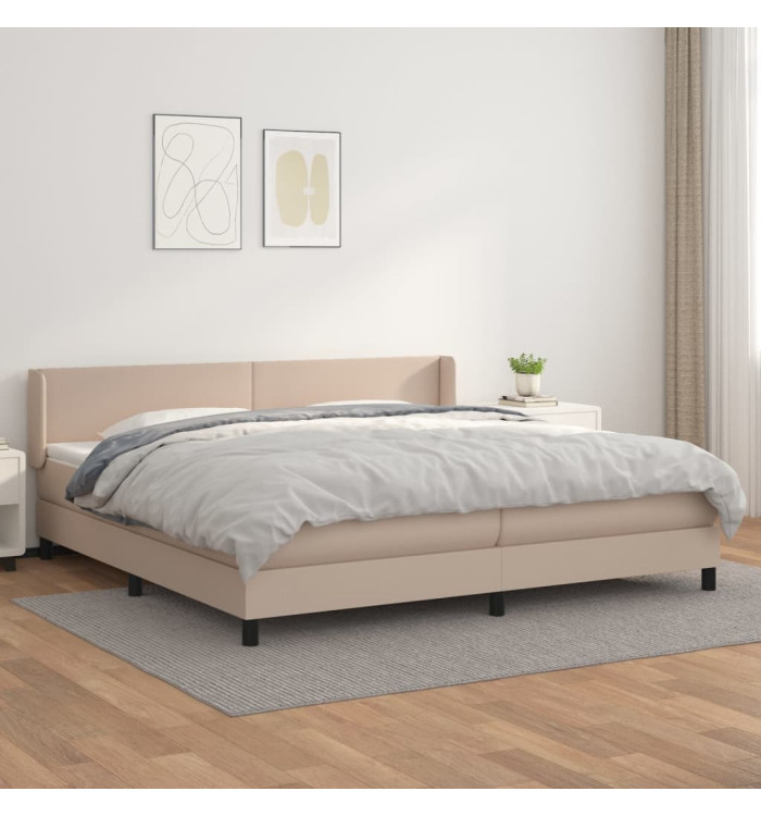 Sommier à lattes de lit avec matelas Cappuccino 200x200 cm | Mobilier & Déco