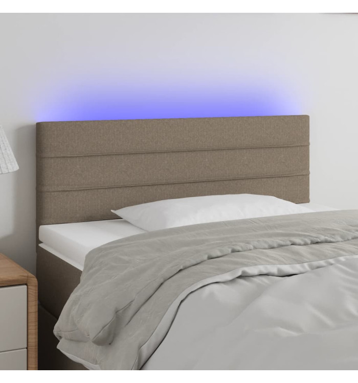 Tête de lit à LED Taupe 80x5x78/88 cm Tissu | Mobilier & Déco