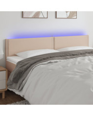 Tête de lit à LED Cappuccino 160x5x78/88 cm Similicuir | Mobilier & Déco