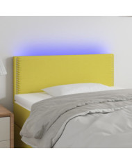 Tête de lit à LED Vert 100x5x78/88 cm Tissu | Mobilier & Déco