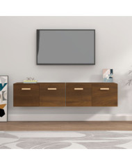Armoires murales 2pcs Chêne brun 80x35x36,5cm Bois d'ingénierie | Mobilier & Déco