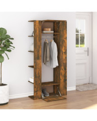 Armoires de couloir 2 pcs chêne fumé bois d'ingénierie | Mobilier & Déco