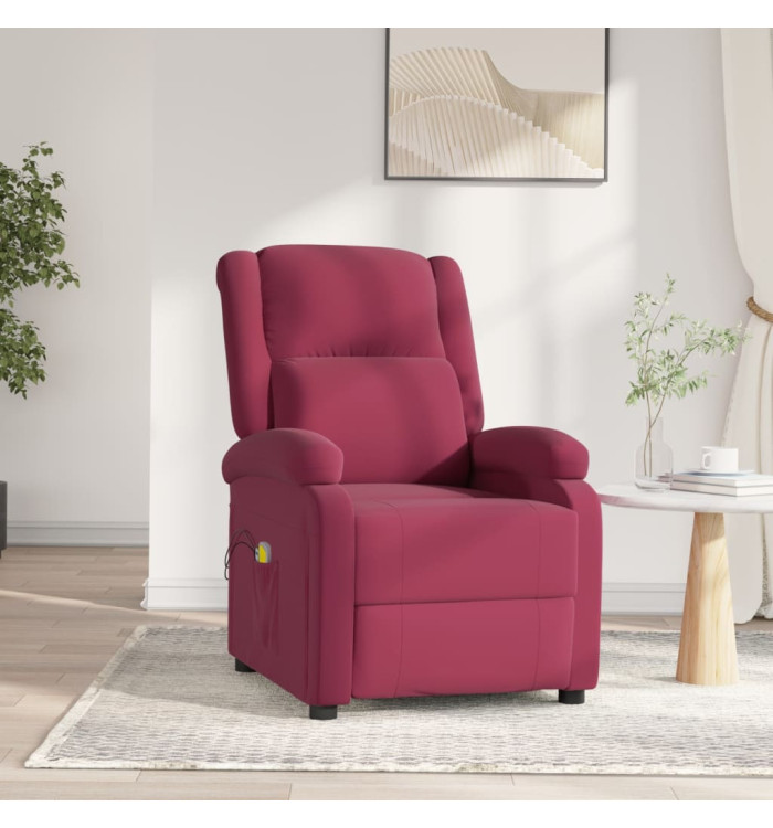 Fauteuil électrique de massage Bordeaux Velours | Mobilier & Déco