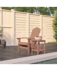 Chaise de jardin Adirondack avec table PEHD Marron | Mobilier & Déco