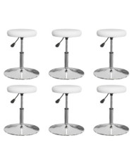 Chaises à manger lot de 6 blanc similicuir | Mobilier & Déco