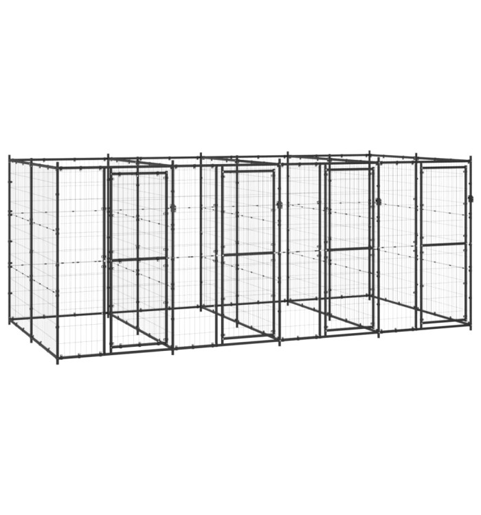Chenil extérieur Acier 9,68 m² | Mobilier & Déco