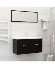 Ensemble de meubles de salle de bain Noir Aggloméré | Mobilier & Déco