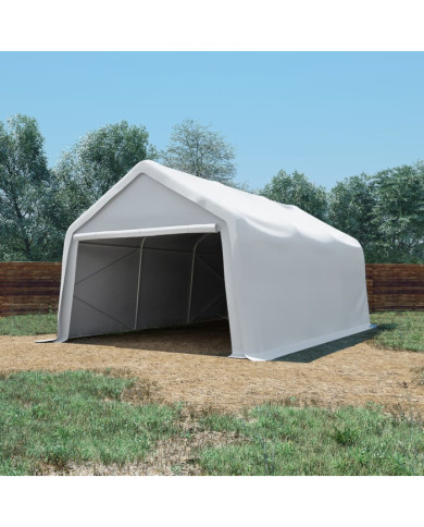 Tente de rangement PVC 550 g/m² 4x6 m Blanc | Mobilier & Déco
