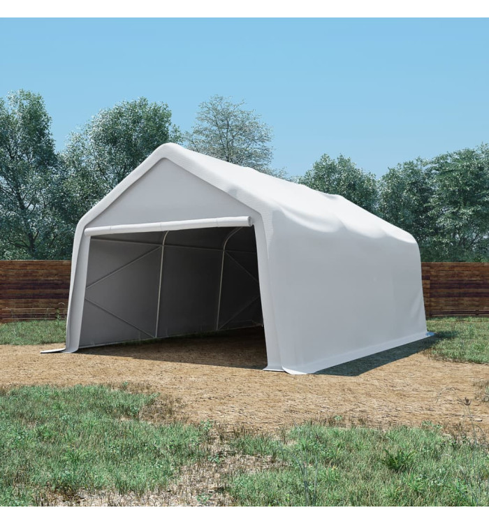 Tente de rangement PVC 550 g/m² 4x6 m Blanc | Mobilier & Déco