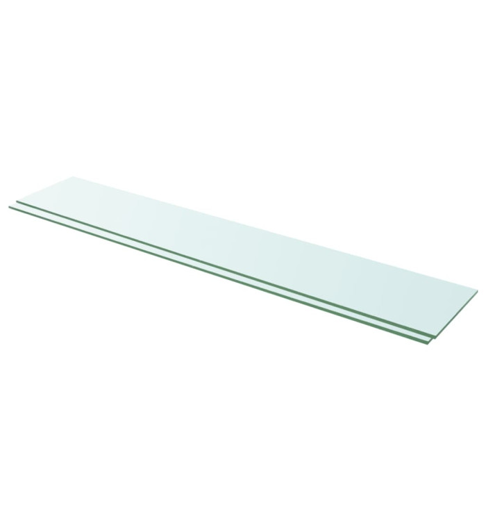 Panneaux d'étagère 2 pcs Verre Transparent 110 x 20 cm | Mobilier & Déco