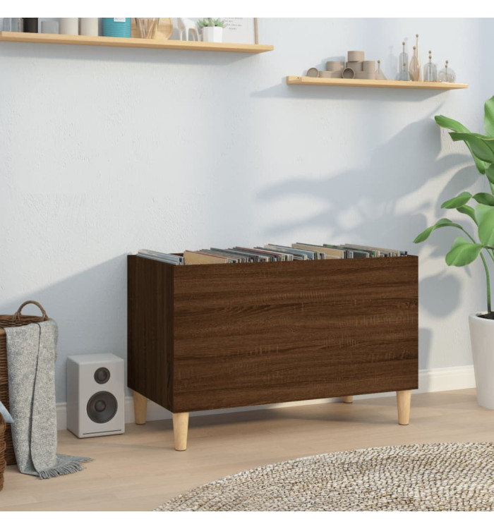 Armoire à disques chêne marron 74,5x38x48 cm bois d'ingénierie | Mobilier & Déco