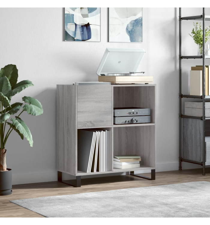 Armoire à disques sonoma gris 84,5x38x89 cm bois d'ingénierie | Mobilier & Déco