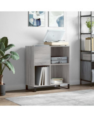 Armoire à disques sonoma gris 84,5x38x89 cm bois d'ingénierie | Mobilier & Déco