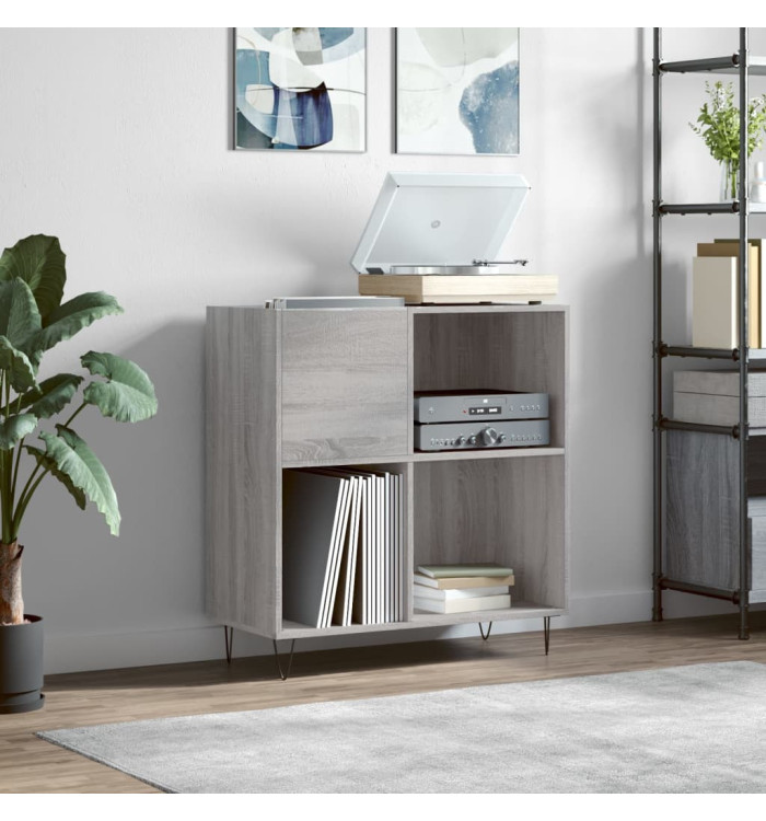 Armoire à disques sonoma gris 84,5x38x89 cm bois d'ingénierie | Mobilier & Déco