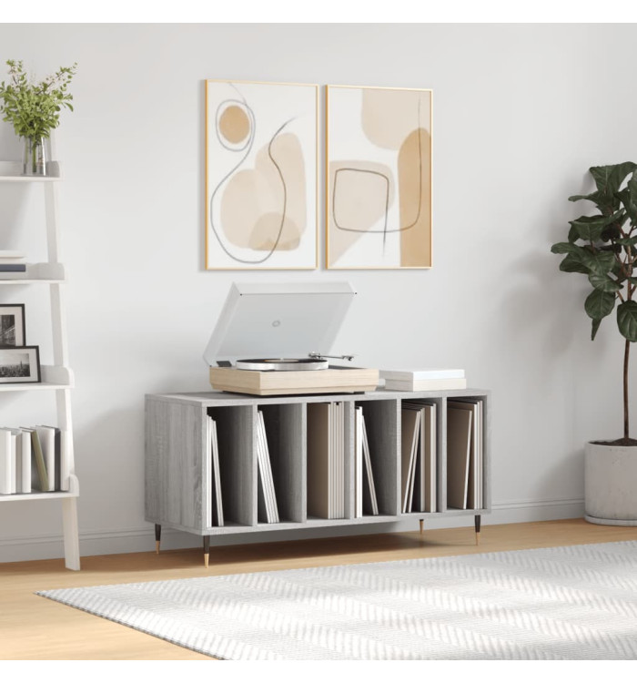 Armoire à disques sonoma gris 100x38x48 cm bois d'ingénierie | Mobilier & Déco