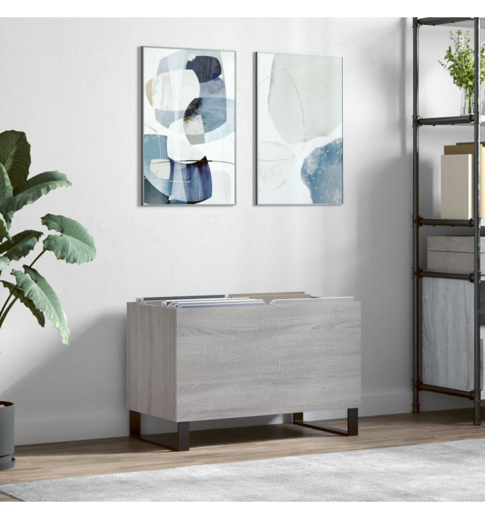 Armoire à disques sonoma gris 74,5x38x48 cm bois d'ingénierie | Mobilier & Déco