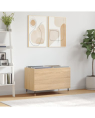 Armoire à disques chêne sonoma 74,5x38x48 cm bois d'ingénierie | Mobilier & Déco