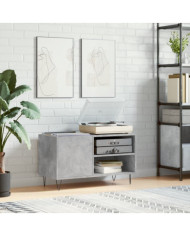 Armoire à disques gris béton 85x38x48 cm bois d'ingénierie | Mobilier & Déco