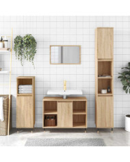 Armoire salle de bain chêne sonoma 30x30x100 cm | Mobilier & Déco