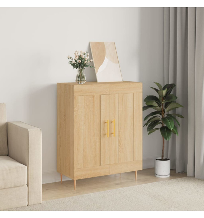 Buffet chêne sonoma 69,5x34x90 cm bois d'ingénierie | Mobilier & Déco