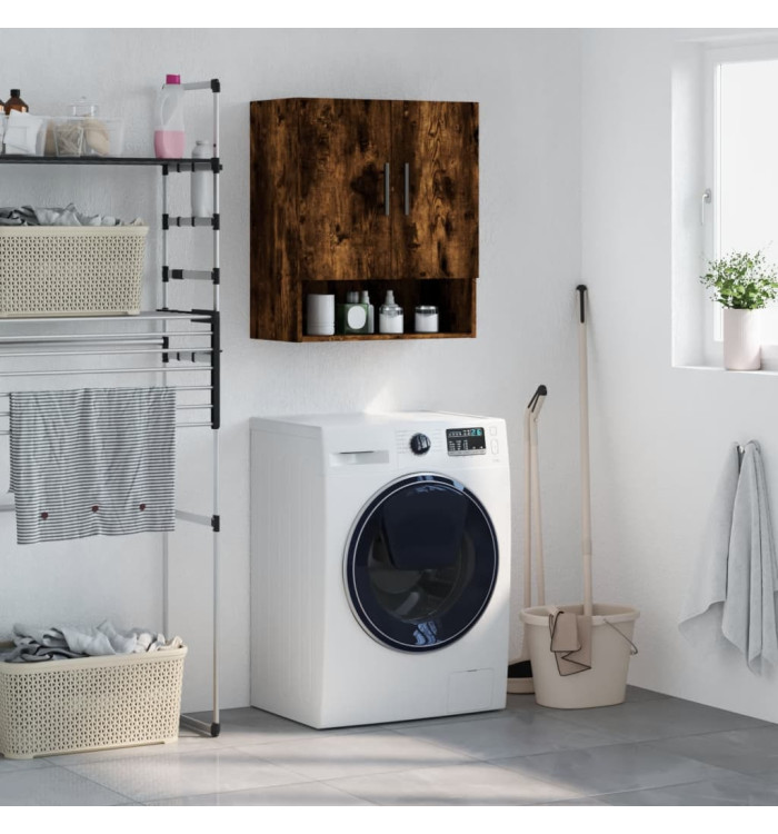 Armoire murale chêne fumé 60x31x70 cm bois d'ingénierie | Mobilier & Déco
