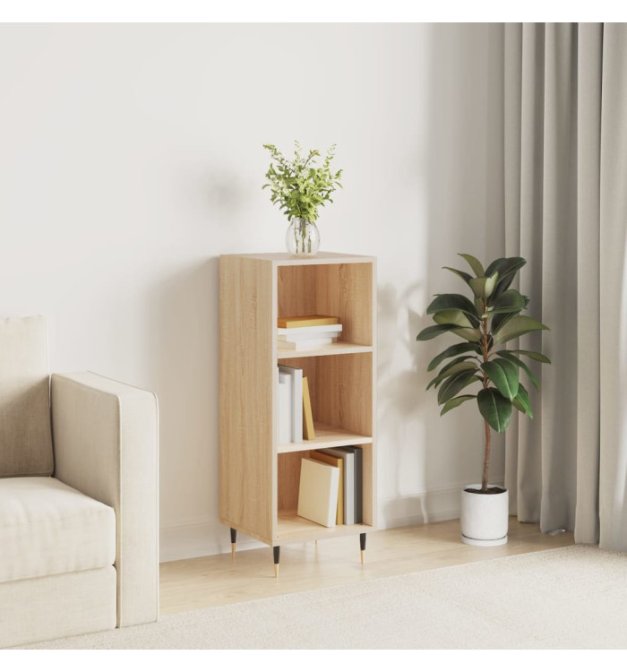 Buffet chêne sonoma 34,5x32,5x90 cm bois d'ingénierie | Mobilier & Déco