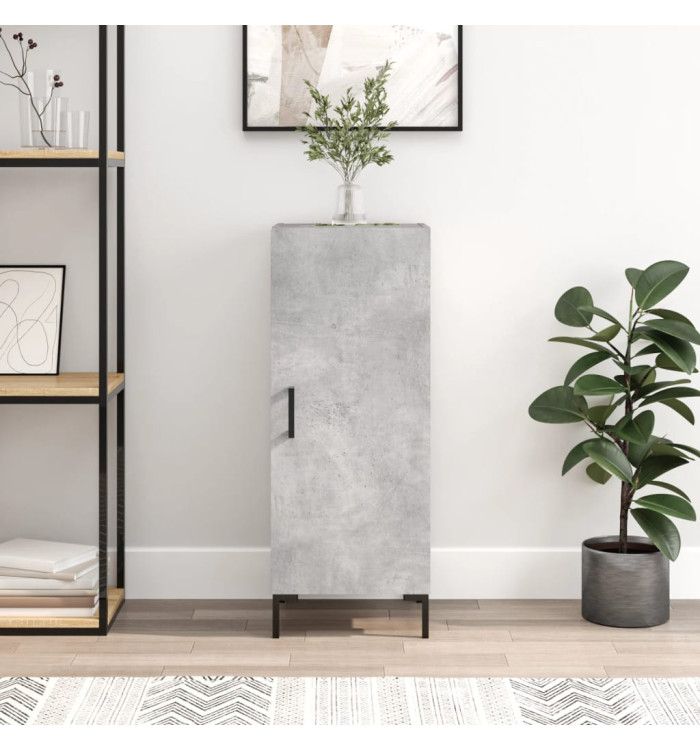 Buffet Gris béton 34,5x34x90 cm Bois d'ingénierie | Mobilier & Déco