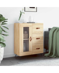 Buffet chêne sonoma 69,5x34x90 cm bois d'ingénierie | Mobilier & Déco