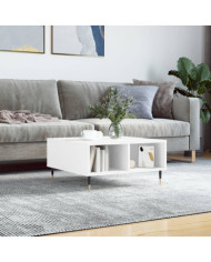 Table basse blanc 60x60x30 cm bois d'ingénierie | Mobilier & Déco