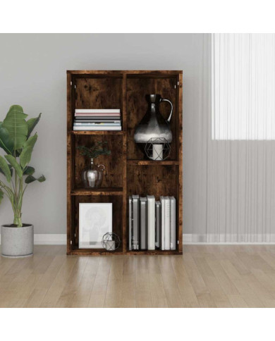 Bibliothèque/Buffet chêne fumé 50x25x80 cm bois d'ingénierie | Mobilier & Déco