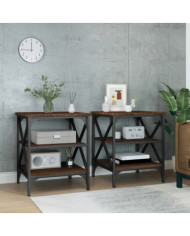 Tables d'appoint 2 pcs Chêne marron 40x42x50 cm Bois ingénierie | Mobilier & Déco