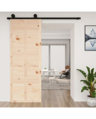 Porte de grange 80x1,8x214 cm Bois massif de pin | Mobilier & Déco