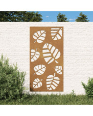 Décoration murale jardin 105x55 cm acier corten design feuille | Mobilier & Déco