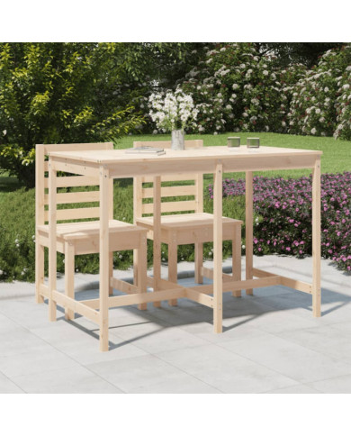 Table de jardin 159,5x82,5x110 cm bois massif de pin | Mobilier & Déco