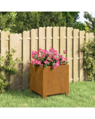 Jardinière avec pieds Rouillé 32x30x33 cm Acier corten | Mobilier & Déco