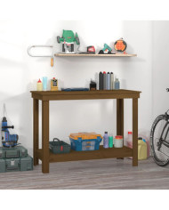 Banc de travail Marron miel 110x50x80 cm Bois de pin massif | Mobilier & Déco
