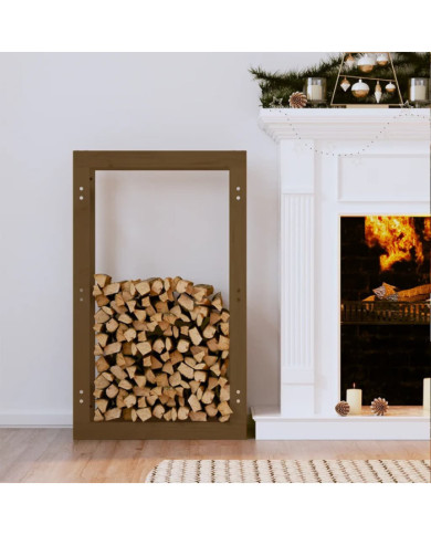 Support de bois de chauffage Marron miel 60x25x100 cm Bois pin | Mobilier & Déco