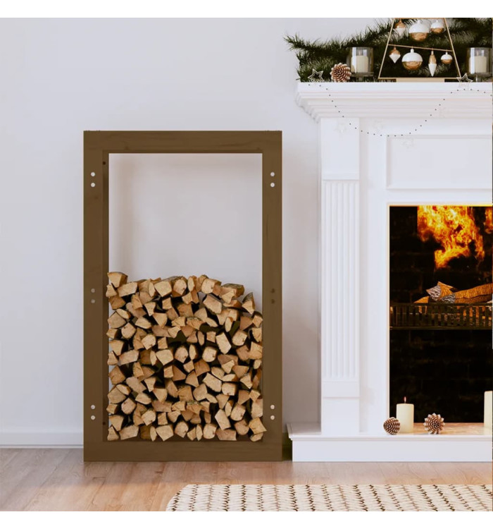 Support de bois de chauffage Marron miel 60x25x100 cm Bois pin | Mobilier & Déco