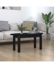 Table basse Noir 80x40x35 cm Bois massif de pin | Mobilier & Déco