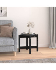 Table basse Noir Ø 52,5x45 cm Bois massif de pin | Mobilier & Déco