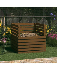 Composteur Marron miel 80x80x78 cm Bois massif de pin | Mobilier & Déco