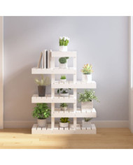 Support à plantes Blanc 85x25x109,5 cm Bois massif de pin | Mobilier & Déco