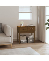 Table console Marron miel 76,5x40x75 cm Bois massif de pin | Mobilier & Déco