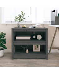 Bibliothèque Gris 80x35x68 cm Bois de pin massif | Mobilier & Déco